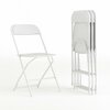 Flash Furniture Hercules Series Plastic Folding Chair White - 4 Pack 650LB Weight Capacity Comfortable Event Chair-Lightweight Folding Chair 4-LE-L-3-WHITE-GG